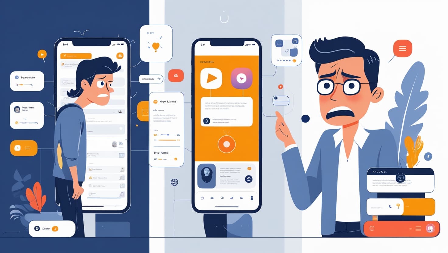 Imagen que compara la experiencia de diseño versus la de usuarios reales.